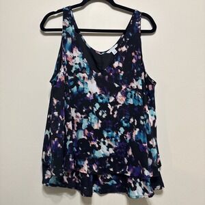 Boutique Women Plus 1X Sleeveless Blouse Tank - Black EUC